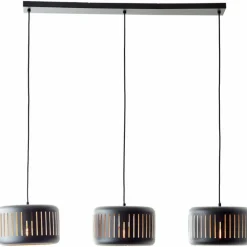 Suspension Brilliant Tyas Noir, 3 lumières