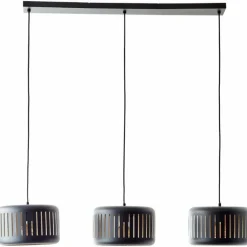 Suspension Brilliant Tyas Noir, 3 lumières