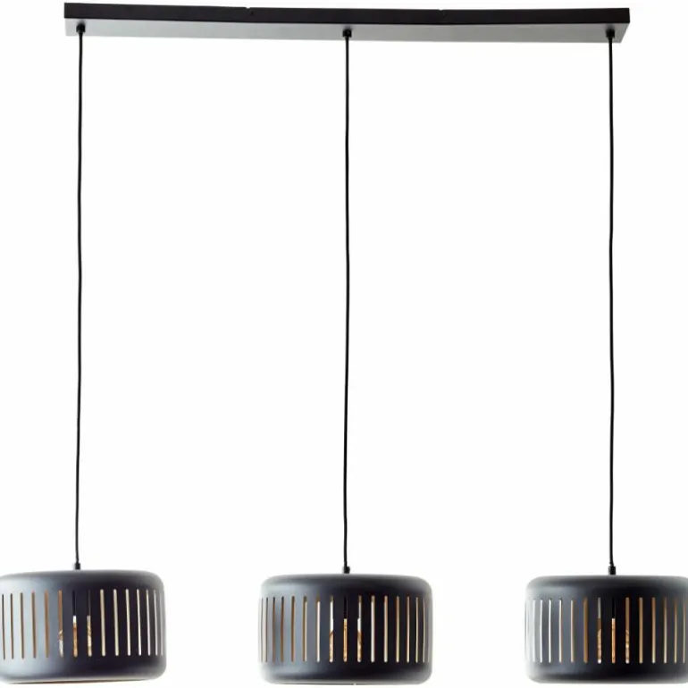 Suspension Brilliant Tyas Noir, 3 lumières