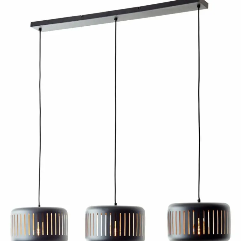 Suspension Brilliant Tyas Noir, 3 lumières
