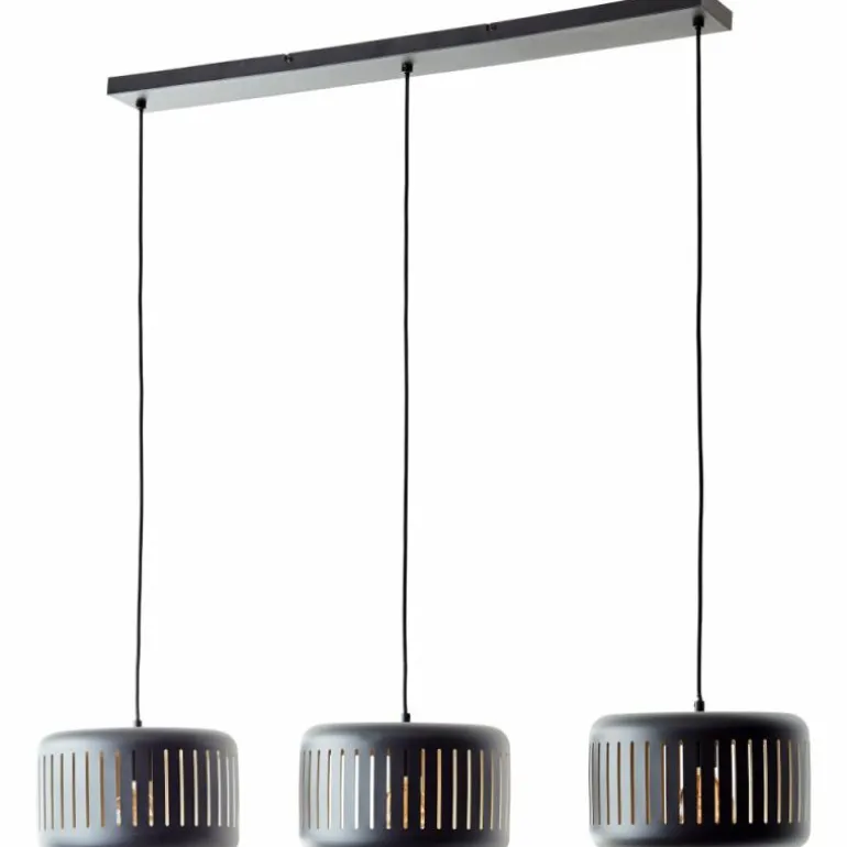 Suspension Brilliant Tyas Noir, 3 lumières