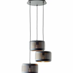 Suspension Brilliant Tyas Noir, 3 lumières