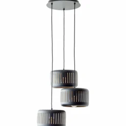 Suspension Brilliant Tyas Noir, 3 lumières