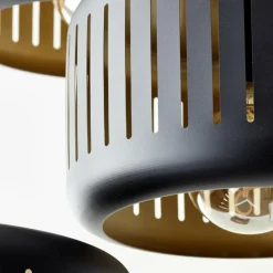 Suspension Brilliant Tyas Noir, 3 lumières