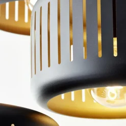 Suspension Brilliant Tyas Noir, 3 lumières