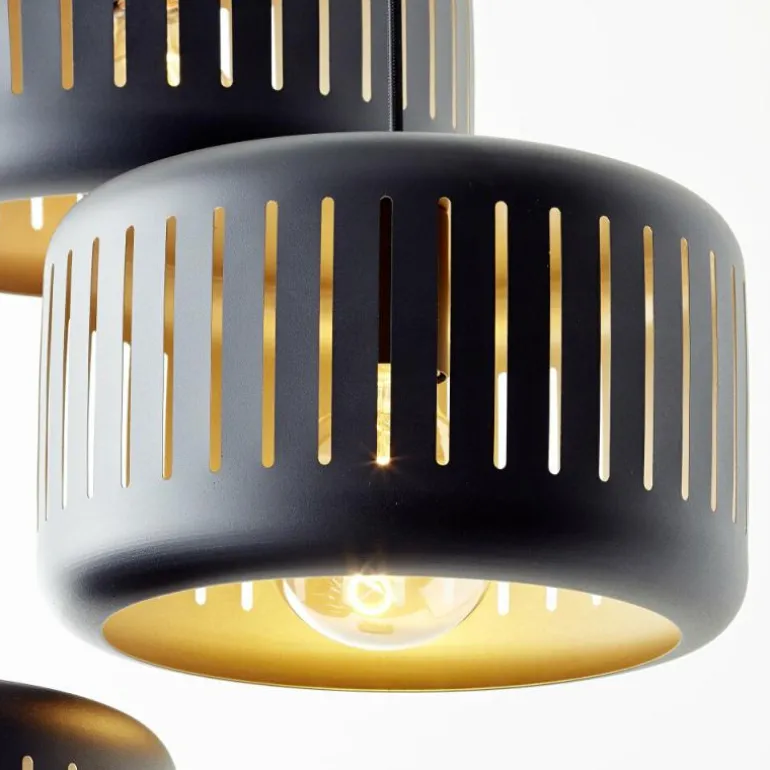 Suspension Brilliant Tyas Noir, 3 lumières