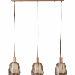 Suspension Brilliant Wallace Moka, 3 lumières