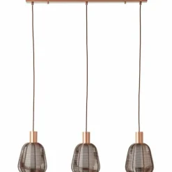 Suspension Brilliant Wallace Moka, 3 lumières