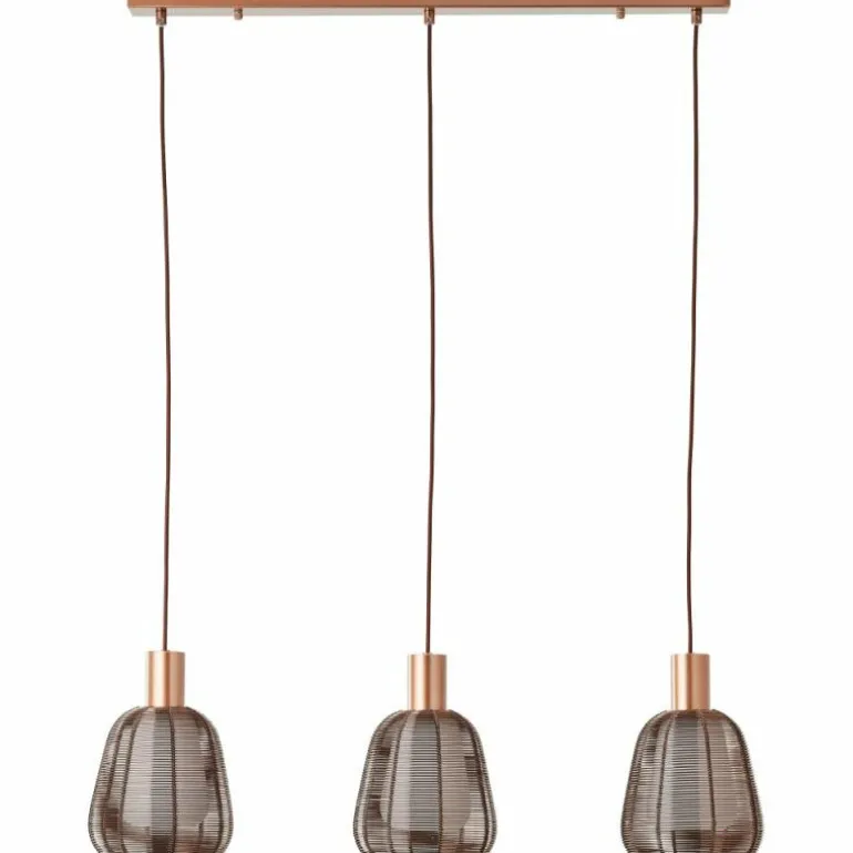 Suspension Brilliant Wallace Moka, 3 lumières