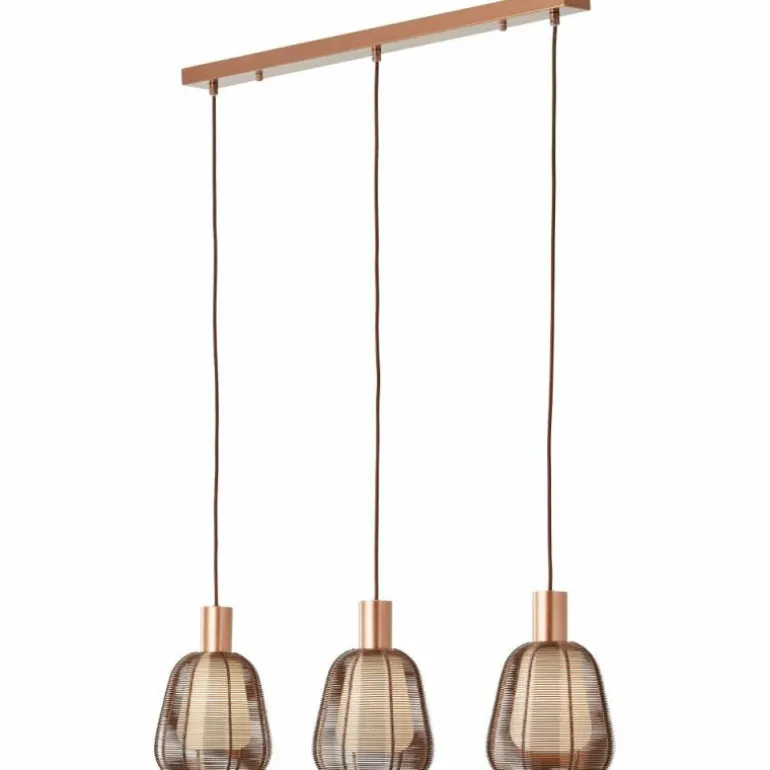 Suspension Brilliant Wallace Moka, 3 lumières