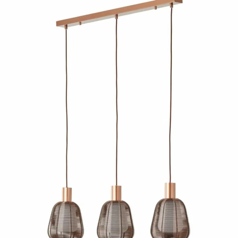 Suspension Brilliant Wallace Moka, 3 lumières