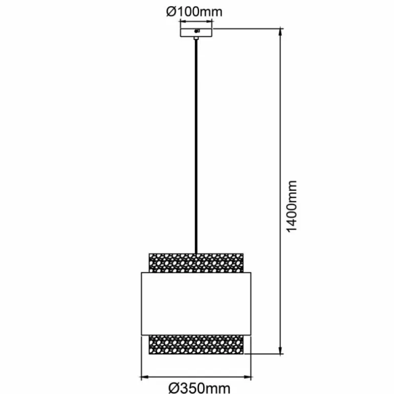 Suspension Brilliant Waterlilly Noir, 1 lumière