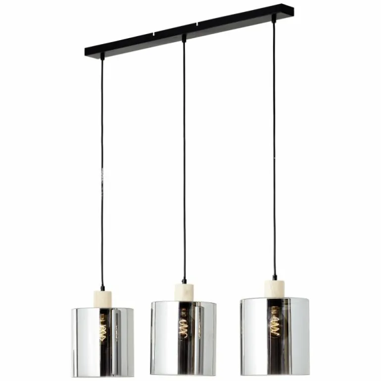 Suspension Brilliant Weald Noir, 3 lumières