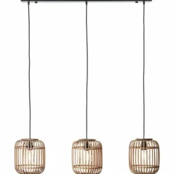Suspension Brilliant Woodrow Brun, 3 lumières