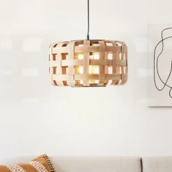 Suspension Brilliant Woodline Noir, 1 lumière