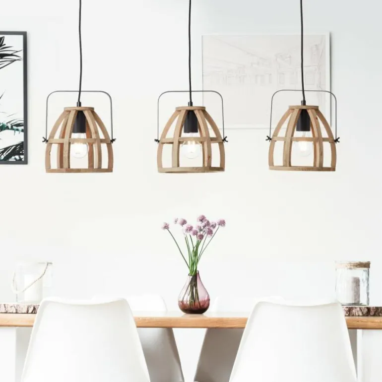 Suspension Brilliant-Leuchten Calley Noir, 3 lumières