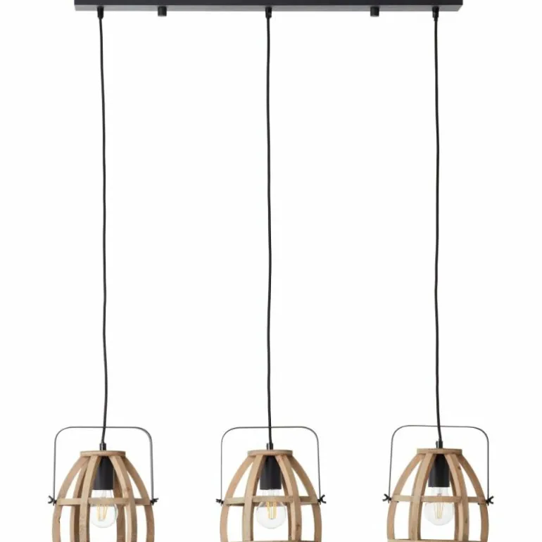 Suspension Brilliant-Leuchten Calley Noir, 3 lumières