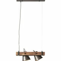 Suspension Brilliant-Leuchten Decca Bois foncé, Noir, 2 lumières