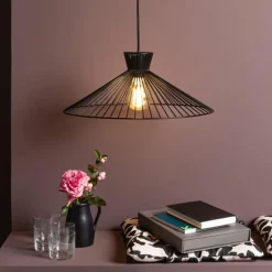 Suspension Brilliant-Leuchten Elmont Noir, 1 lumière