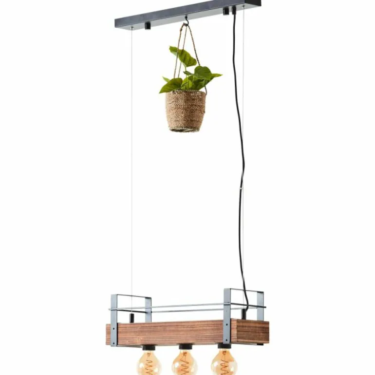 Suspension Brilliant-Leuchten Bankwood Noir, 3 lumières