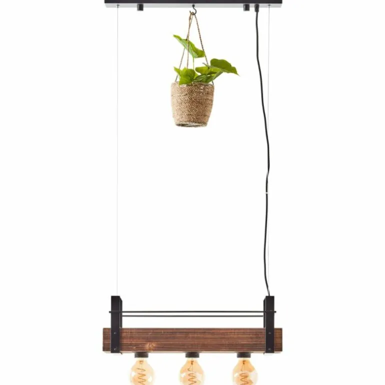 Suspension Brilliant-Leuchten Bankwood Noir, 3 lumières