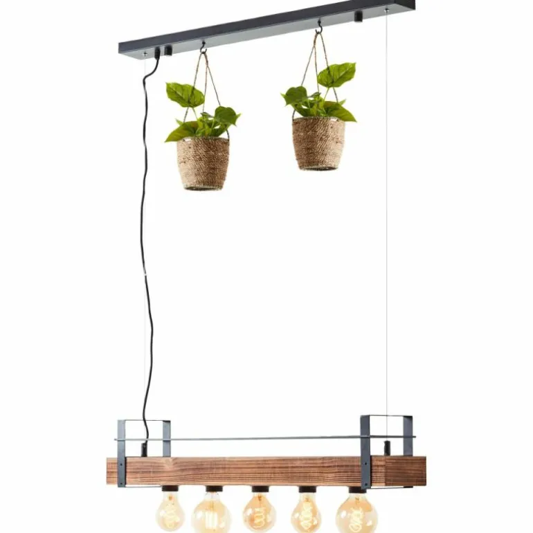 Suspension Brilliant-Leuchten Bankwood Noir, 5 lumières