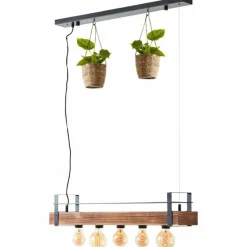 Suspension Brilliant-Leuchten Bankwood Noir, 5 lumières