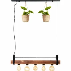 Suspension Brilliant-Leuchten Bankwood Noir, 5 lumières