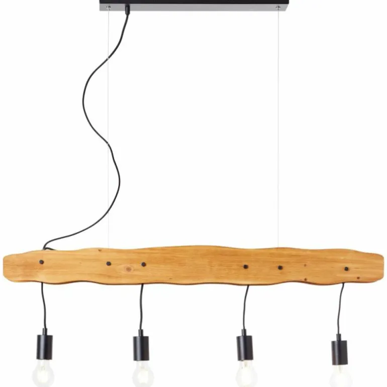 Suspension Brilliant-Leuchten Baker Bois clair, Noir, 4 lumières