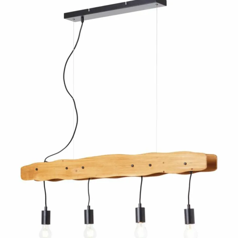 Suspension Brilliant-Leuchten Baker Bois clair, Noir, 4 lumières