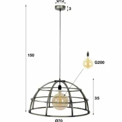 Suspension BROCKENDAAL Bronze, 1 lumière