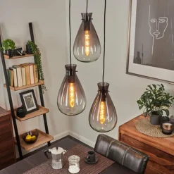 Suspension Brolla Noir, 3 lumières