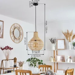 Suspension Bulach Noir, 1 lumière