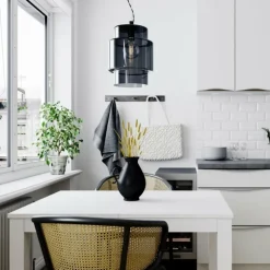 Suspension By Rydens Ebbot Noir, 1 lumière