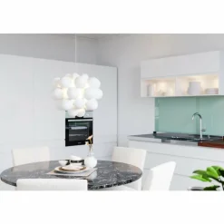 Suspension By Rydens Gross Blanc, 8 lumières