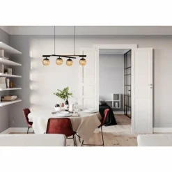 Suspension By Rydens Labelle Noir, 4 lumières