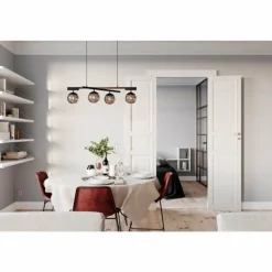 Suspension By Rydens Labelle Noir, 4 lumières