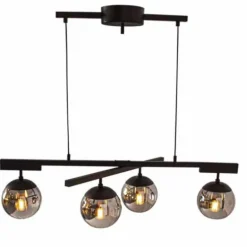 Suspension By Rydens Labelle Noir, 4 lumières