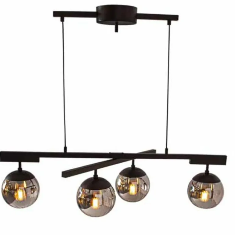 Suspension By Rydens Labelle Noir, 4 lumières