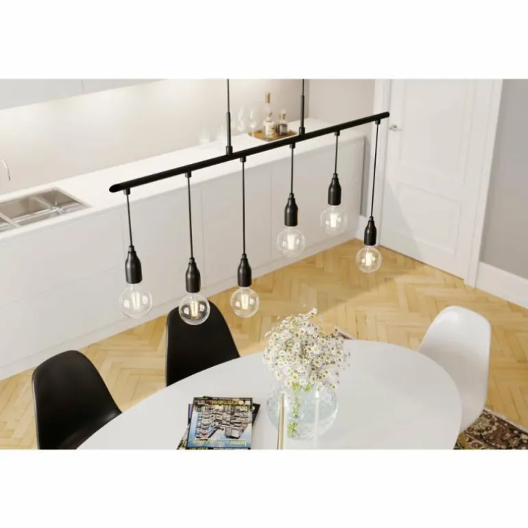 Suspension By Rydens Skyline Noir, 6 lumières