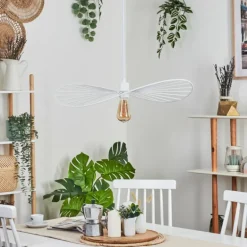 Suspension Cacor Blanc, 1 lumière