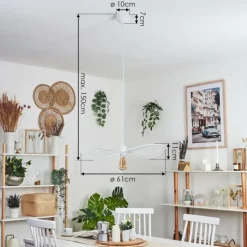 Suspension Cacor Blanc, 1 lumière