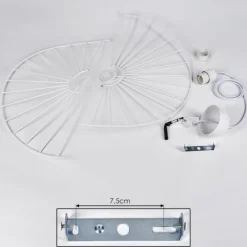 Suspension Cacor Blanc, 1 lumière