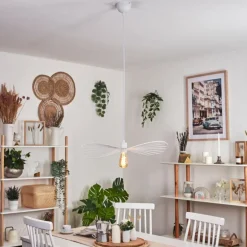 Suspension Cacor Blanc, 1 lumière