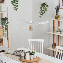 Suspension Cacor Blanc, 1 lumière