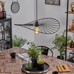 Suspension Cacor Noir, 1 lumière