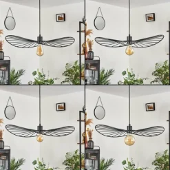 Suspension Cacor Noir, 1 lumière