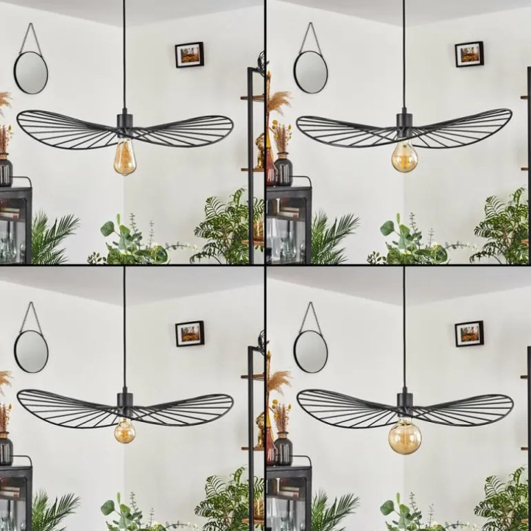 Suspension Cacor Noir, 1 lumière