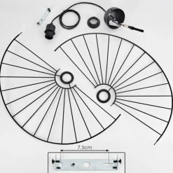 Suspension Cacor Noir, 1 lumière