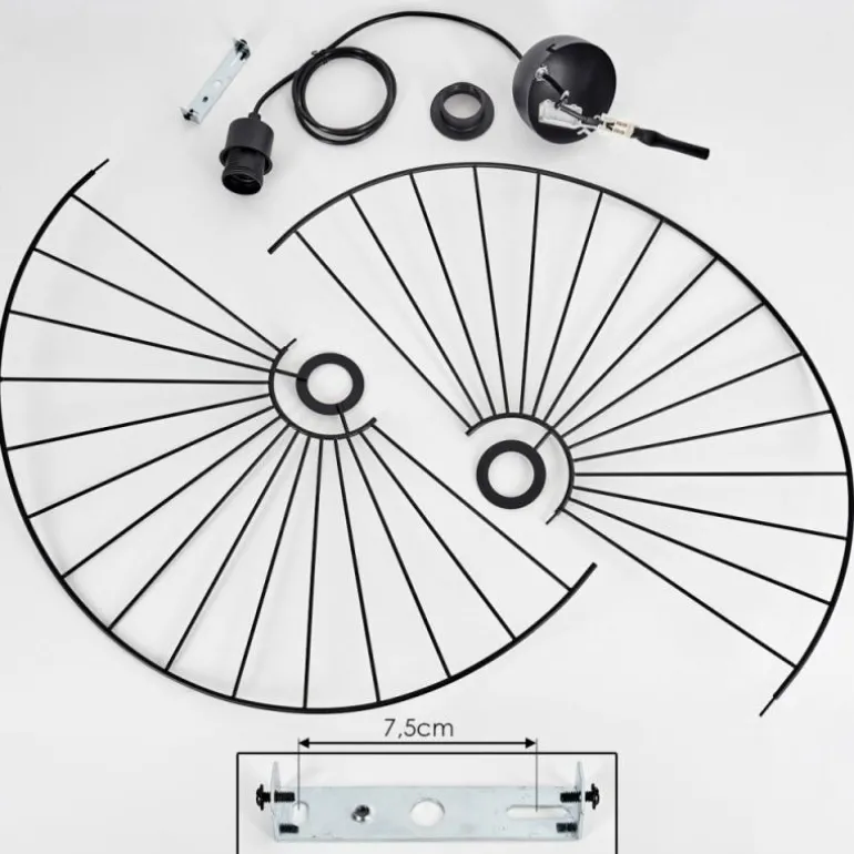 Suspension Cacor Noir, 1 lumière